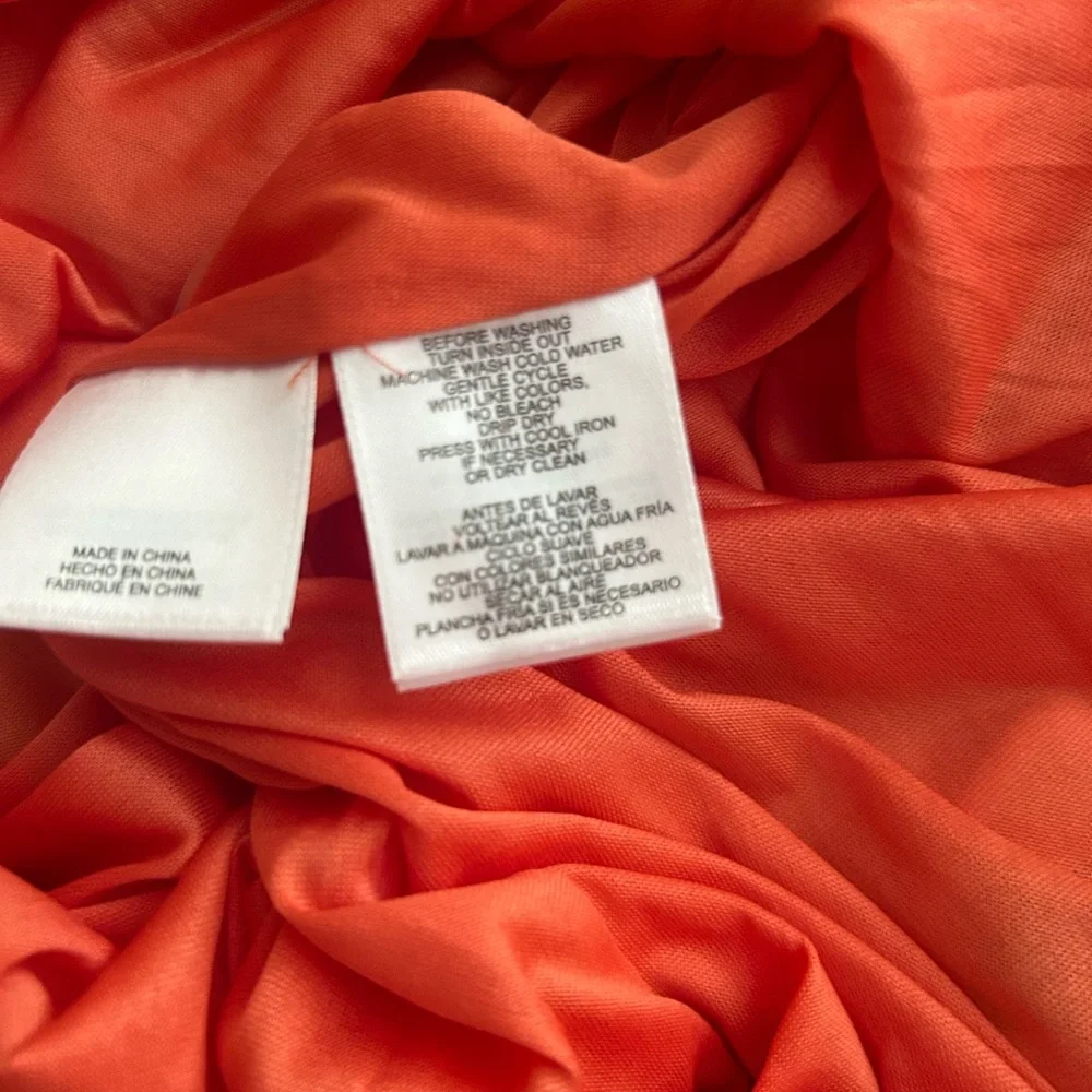 Anne Klein Multicolor Leaf Print Mini Swing Dress-A-Line. Size 10 - Picture 12 of 14